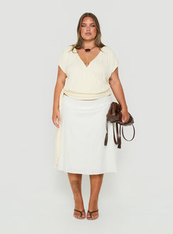Clock Ticking Cinched Top Cream Curve
