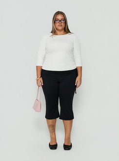 Elaia 3/4 Sleeve Top White Curve