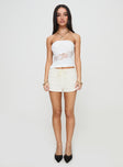 Leary Strapless Top White