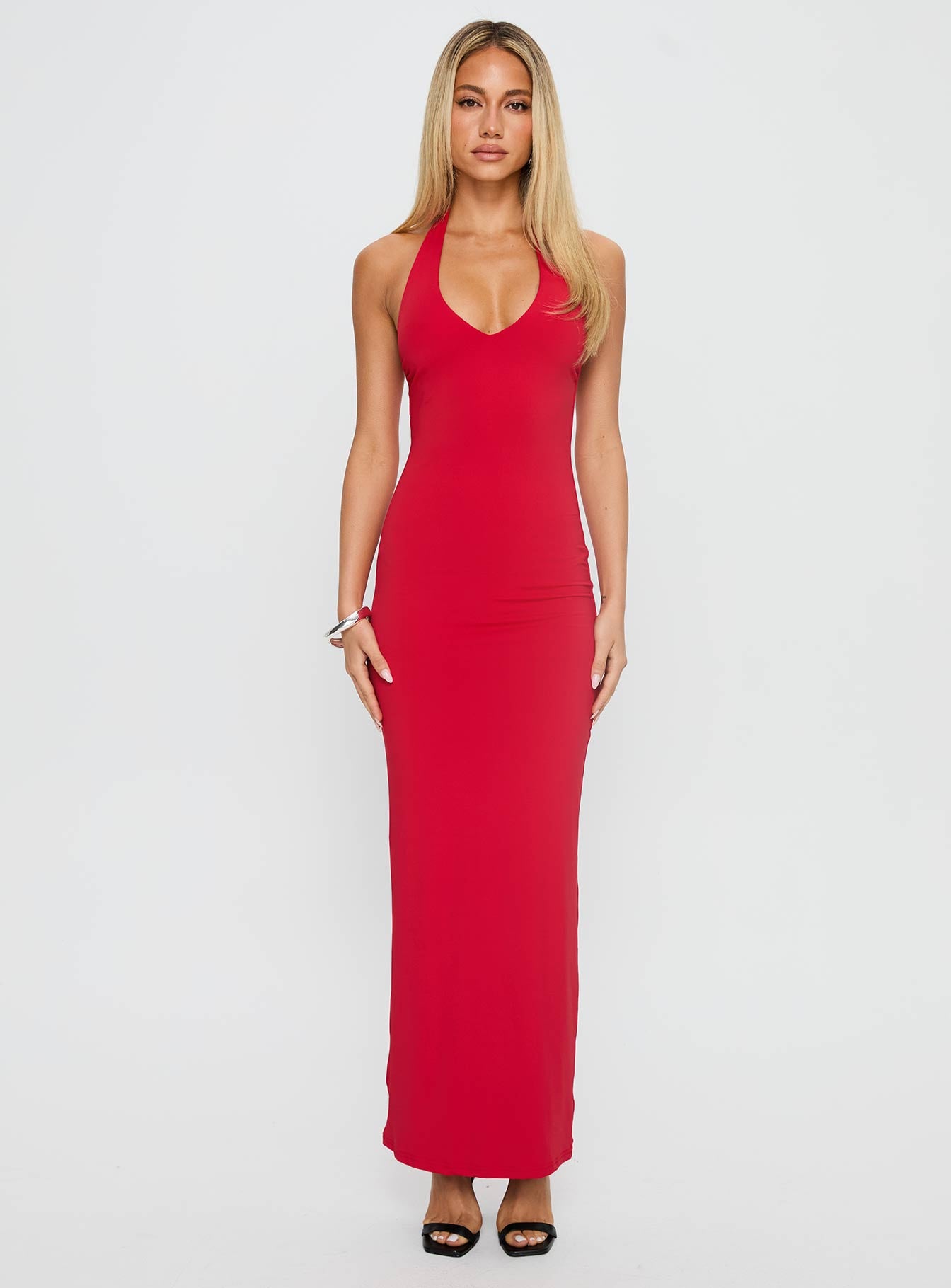 princess polly red long dress Strauss Maxi Dress Red