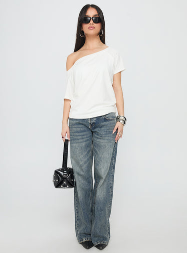 Icon Baby Off Shoulder Top White