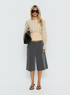 Finlea Cinched Long Sleeve Top Yellow Stripe