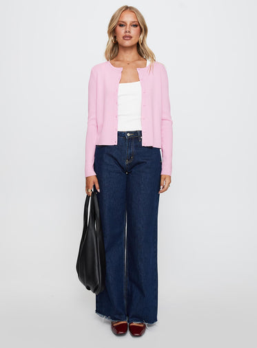 Old Burlington Knit Cardigan Pink