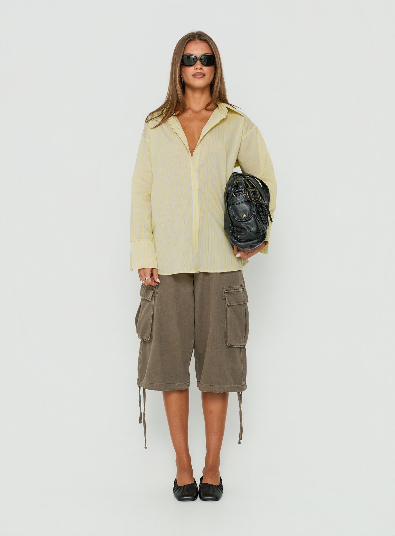 Izzybella Long Sleeve Shirt Yellow Stripe