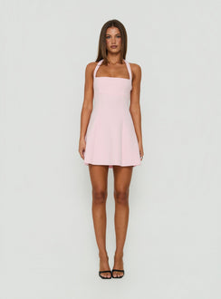 Alyn Halter Mini Dress Pink