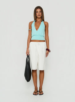 Avirea Relaxed Longline Shorts White