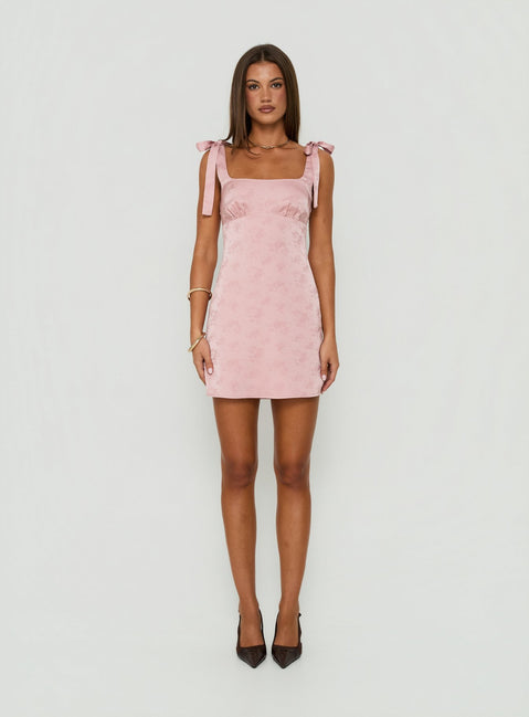 Neverending Satin Mini Dress Pink