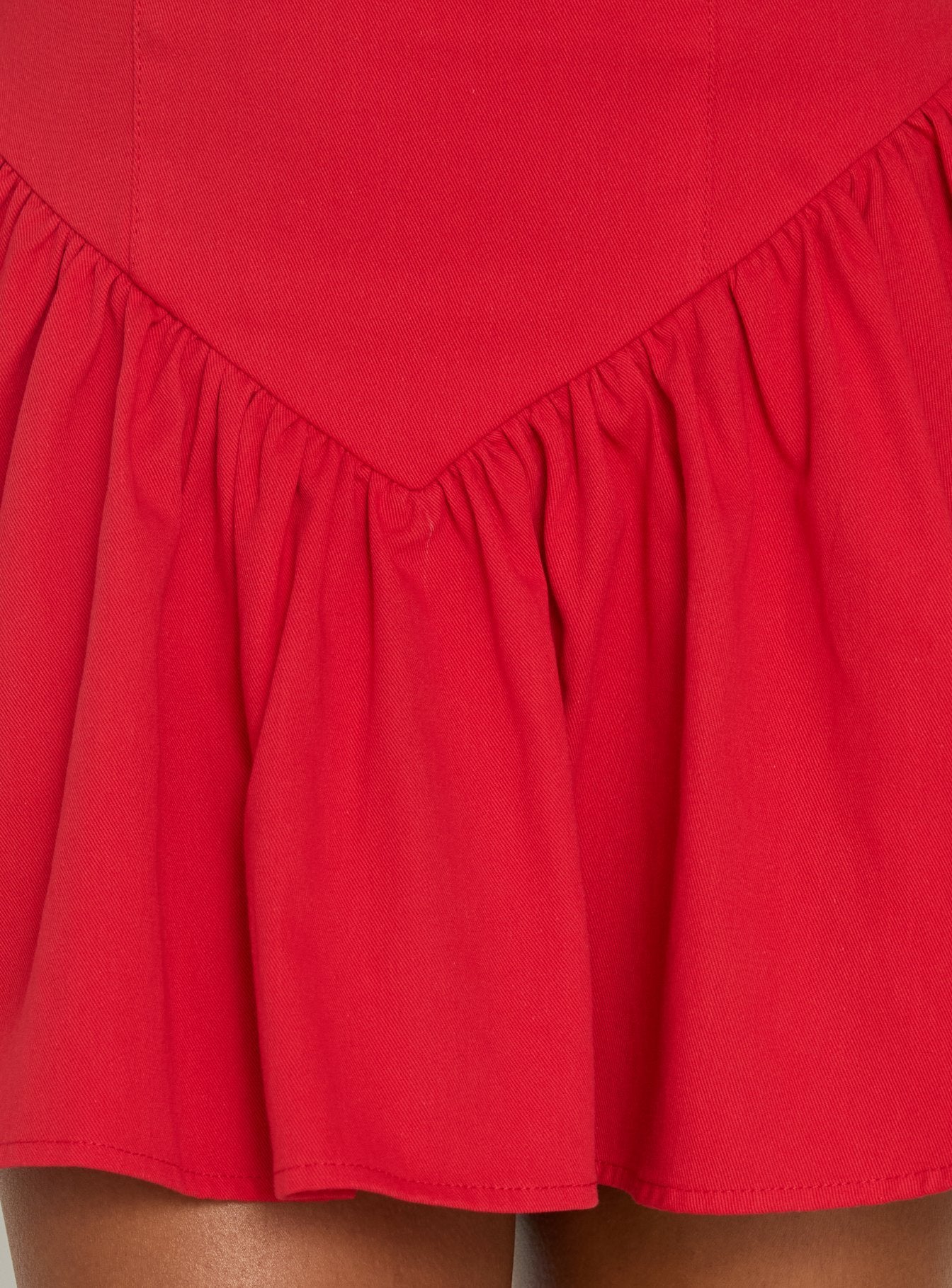Esatora Halter Flare Mini Dress Red