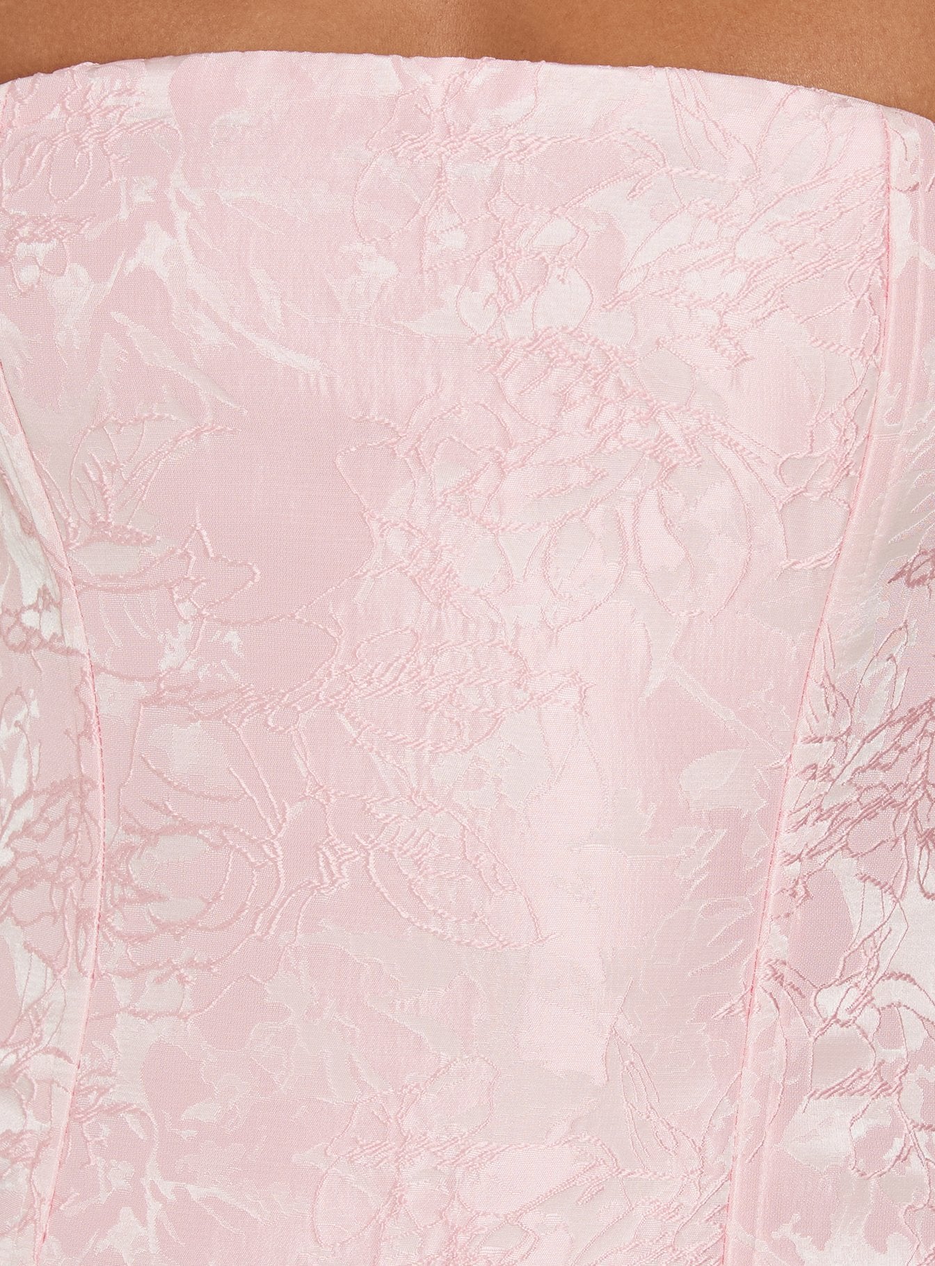 Jenevieve Strapless Drape Mini Dress Pink
