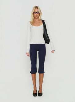 Baseline Rib Capri Pants Navy