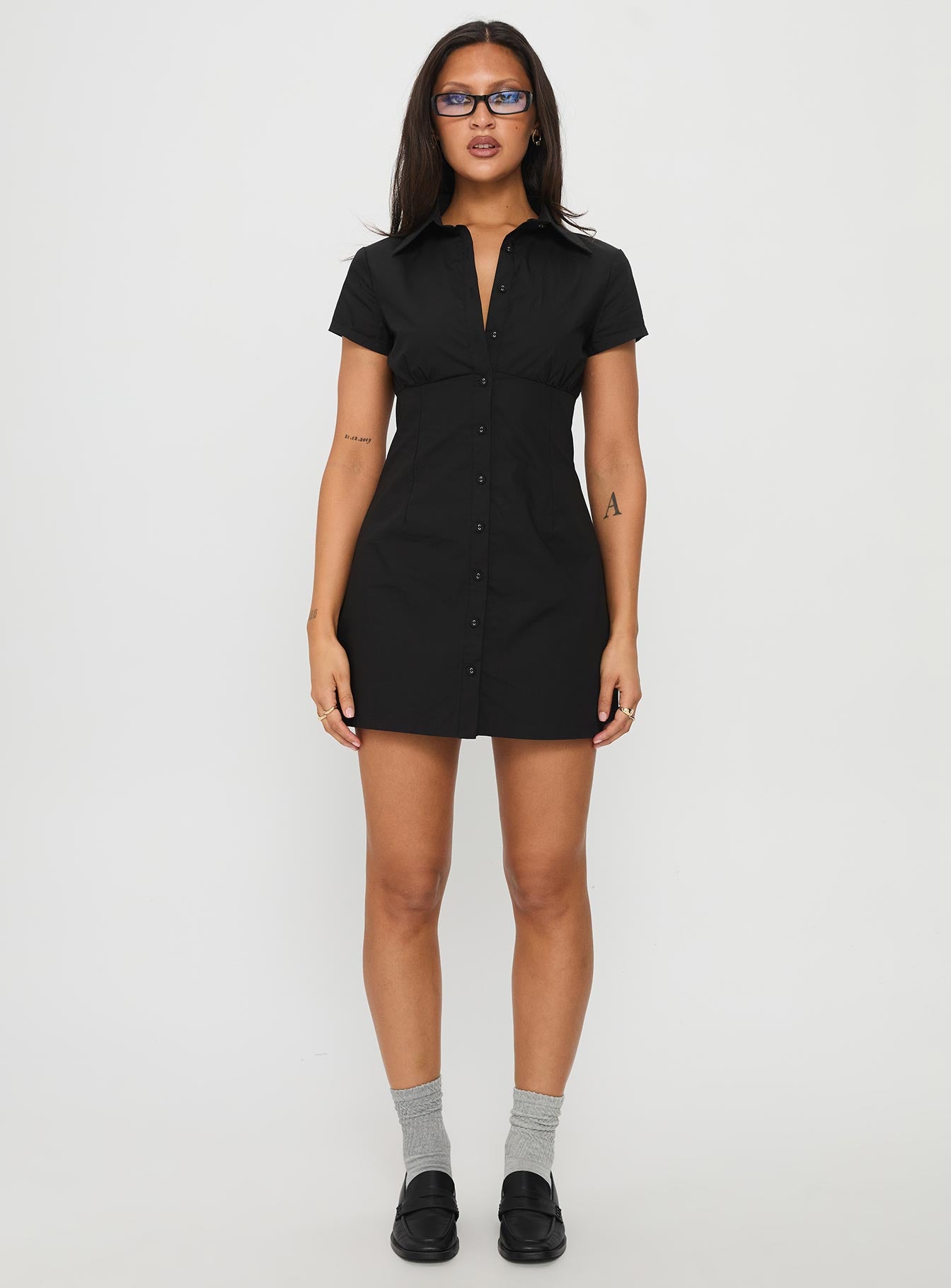 motley mini dress princess polly Motley Mini Dress | Brown Check | Womens