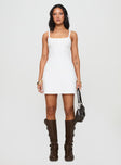 Baseline Rib Mini Dress White