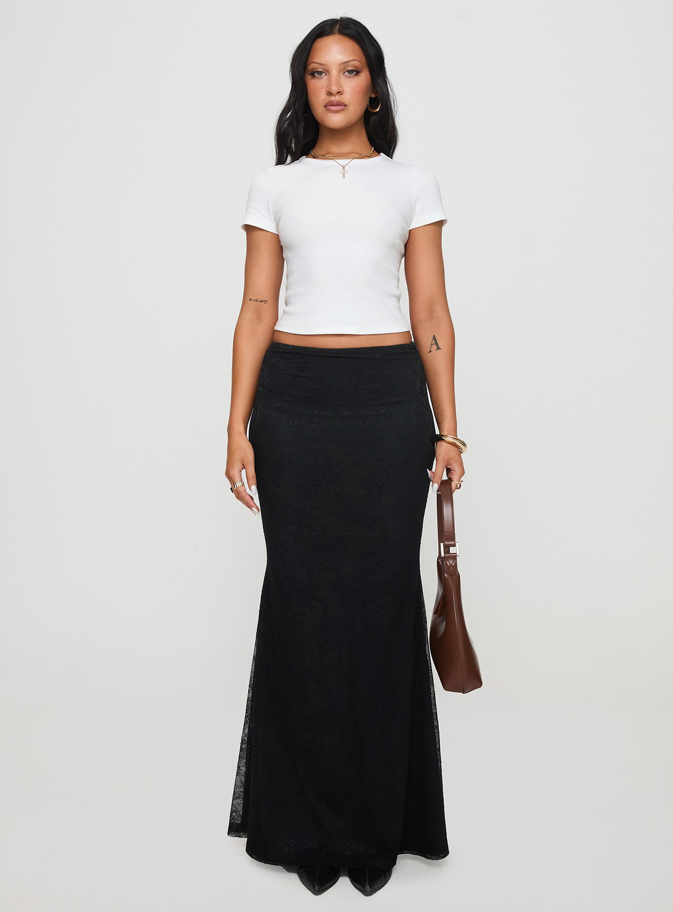 Baseline Scoop Rib Tee White | Princess Polly