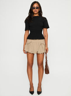 Maybe Tomorrow Ruched Top Black