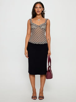 Zayliah Frill Detail Top Wine Check