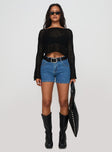 Saldana Shorts Mid Blue Denim