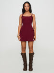 Baseline Rib Mini Dress Red