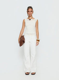 Buenos No Waist Low Rise Straight Leg Jeans White Petite
