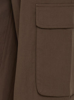 Lunea Concealed Waistband Cargo Pants Brown Petite