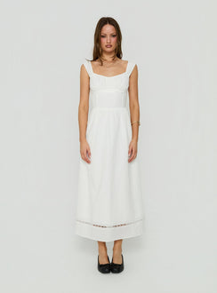 Garconne Textured Maxi Dress White
