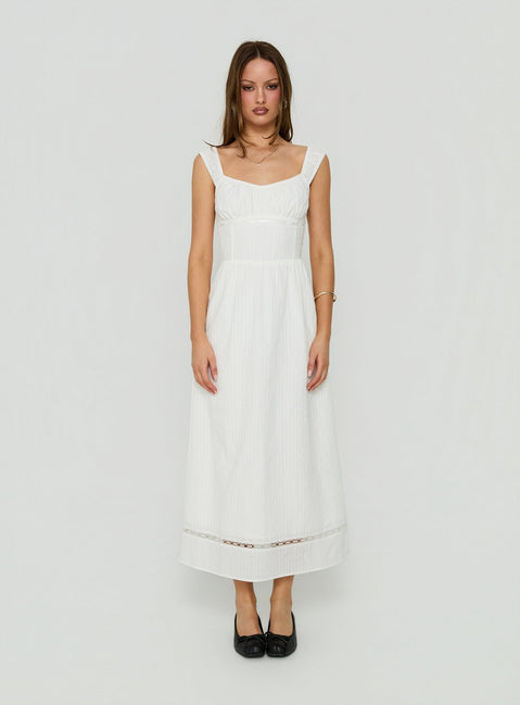Garconne Textured Maxi Dress White