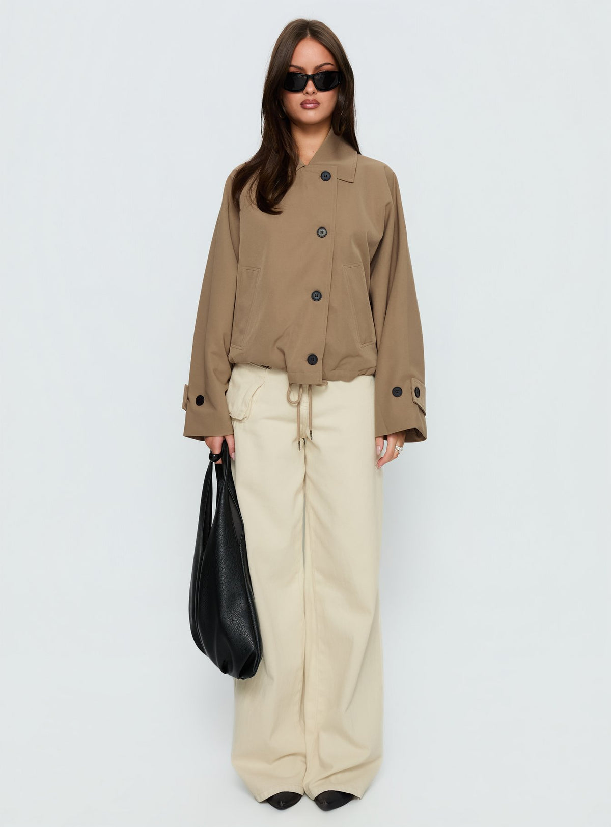 Giacca Cropped T.O.P. Beyond The Range - Maniche A Contrasto Colore Sabbia - Donna XS-L - Foto 2
