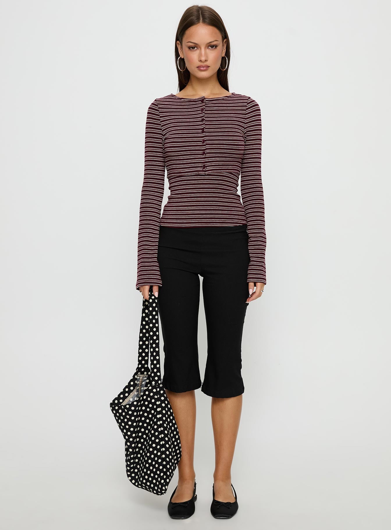 Spence Layered Cardigan Top Multi Stripe | Princess Polly