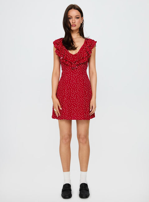cherry dress princess polly Dasha Mini Dress Cherry