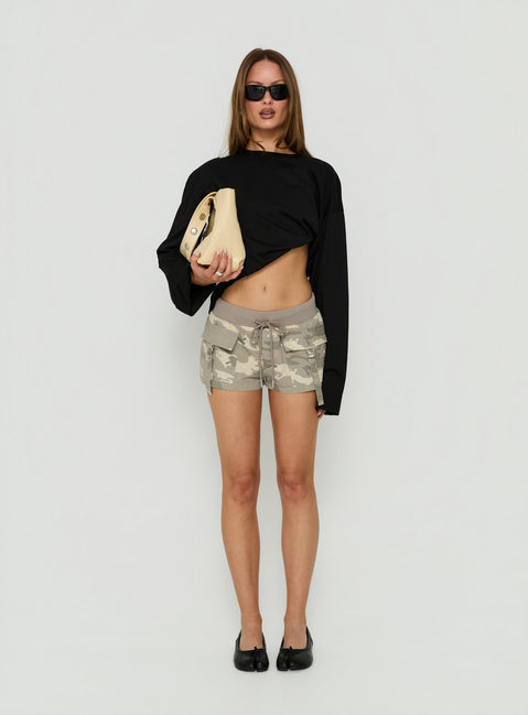 Fender Cargo Micro Shorts Snow Camo