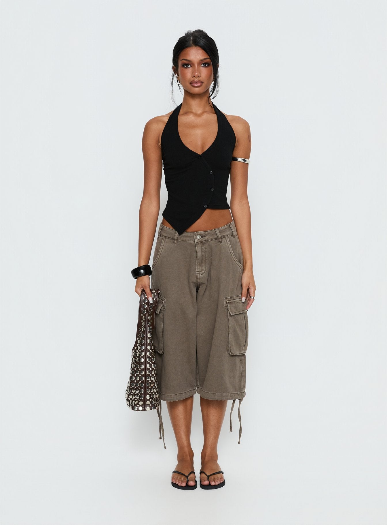 Avrilla Wrap Knit Top Black | Princess Polly
