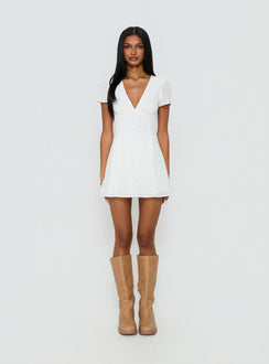 Loveliness Playsuit White Anglaise