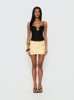 Karessa Beaded Top Black