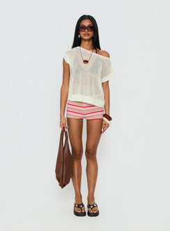 Selinah Terry Towelling Micro Shorts Pink Multi