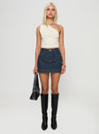 Heuston Denim Skort Dark Wash Lower Impact