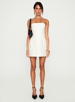 Heaven Sent Strapless Mini Dress | White | Womens Heaven Sent Strapless Mini Dress | White | Womens