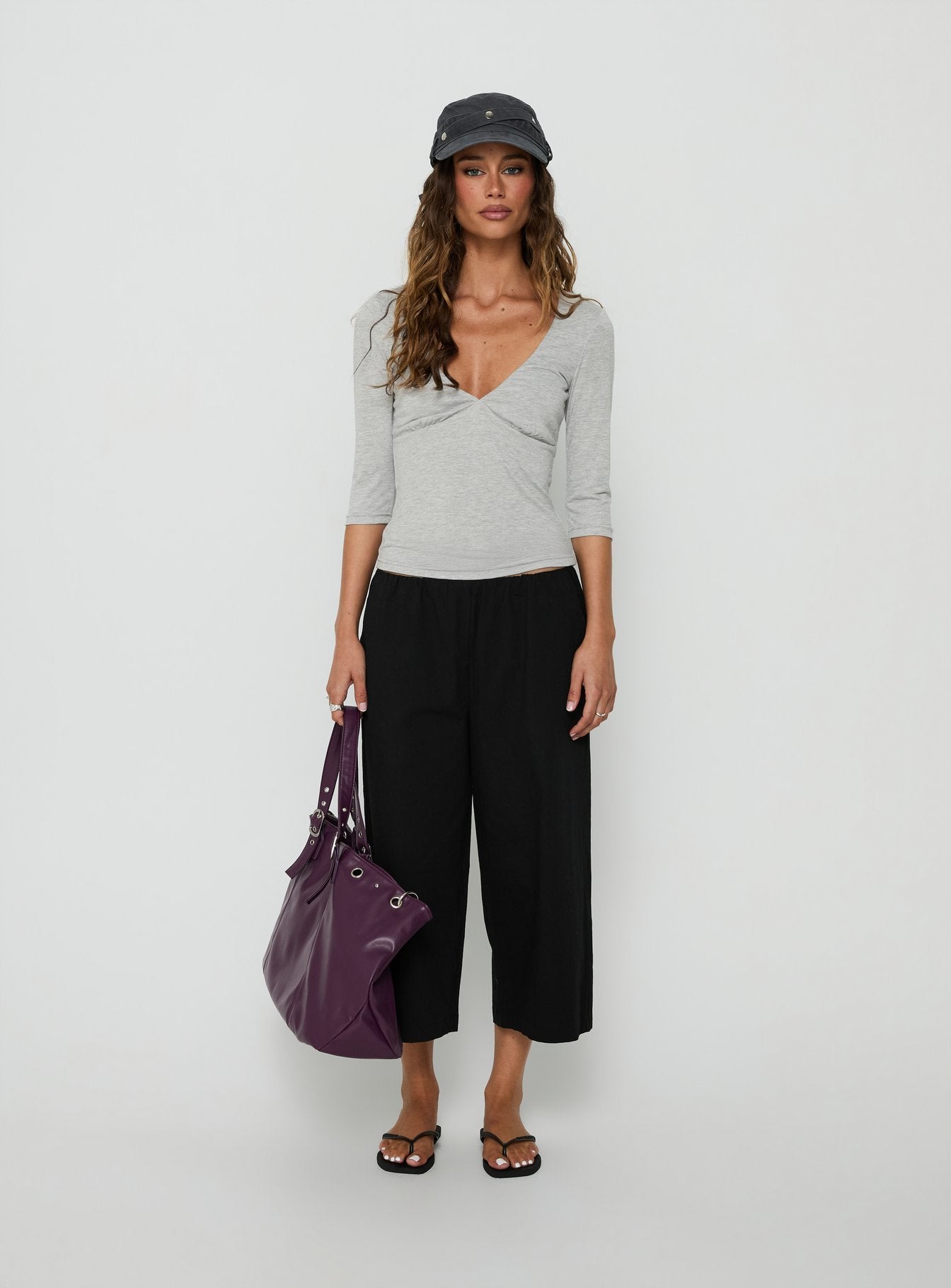 Lunea Concealed Waistband 3/4 Pant Black