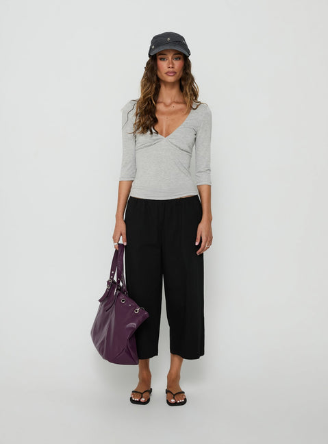 Lunea Concealed Waistband 3/4 Pant Black
