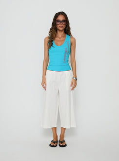 Lunea Concealed Waistband 3/4 Pant White