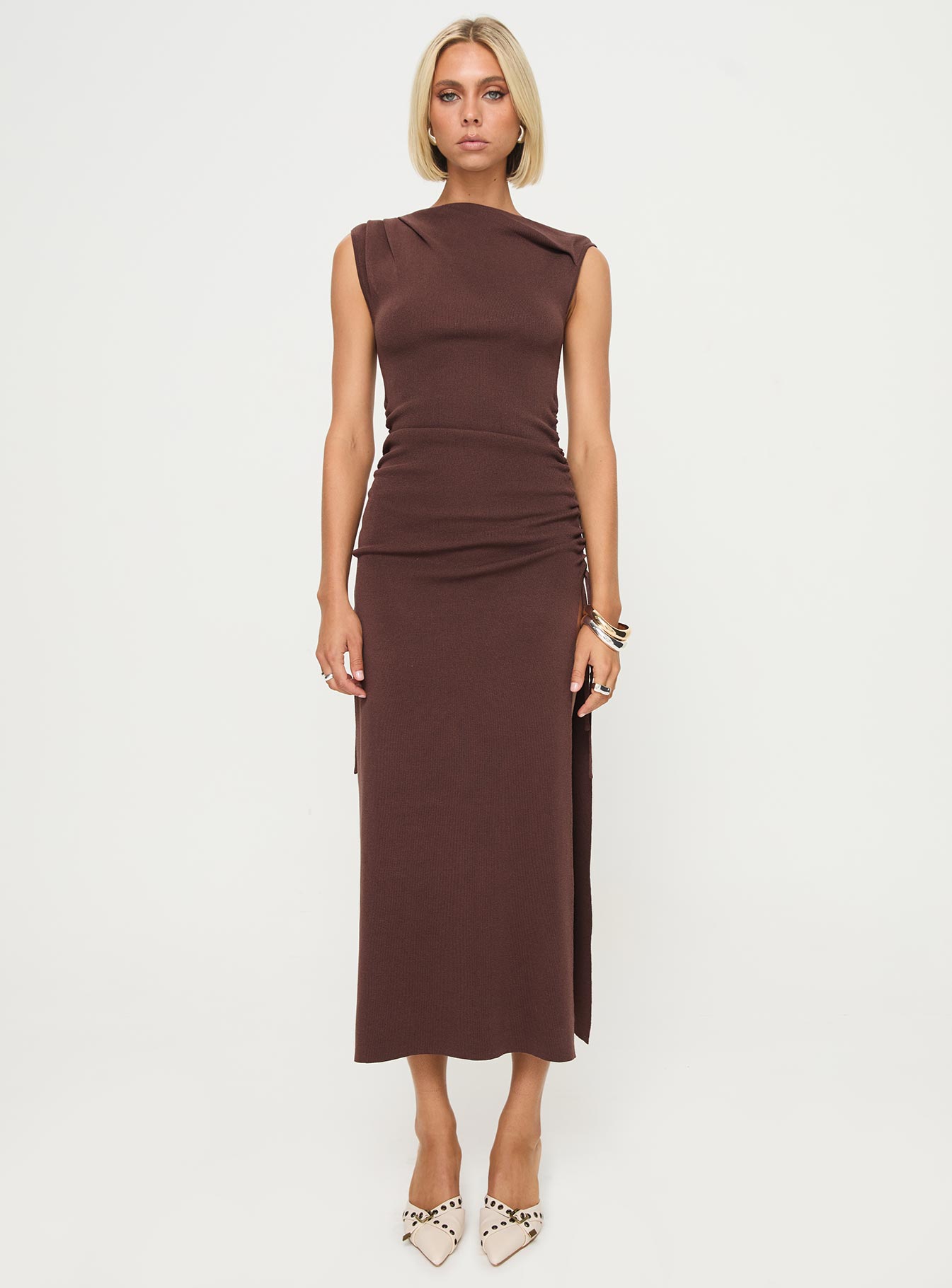 Original Sin Dress Midi Dress Chocolate | Princess Polly