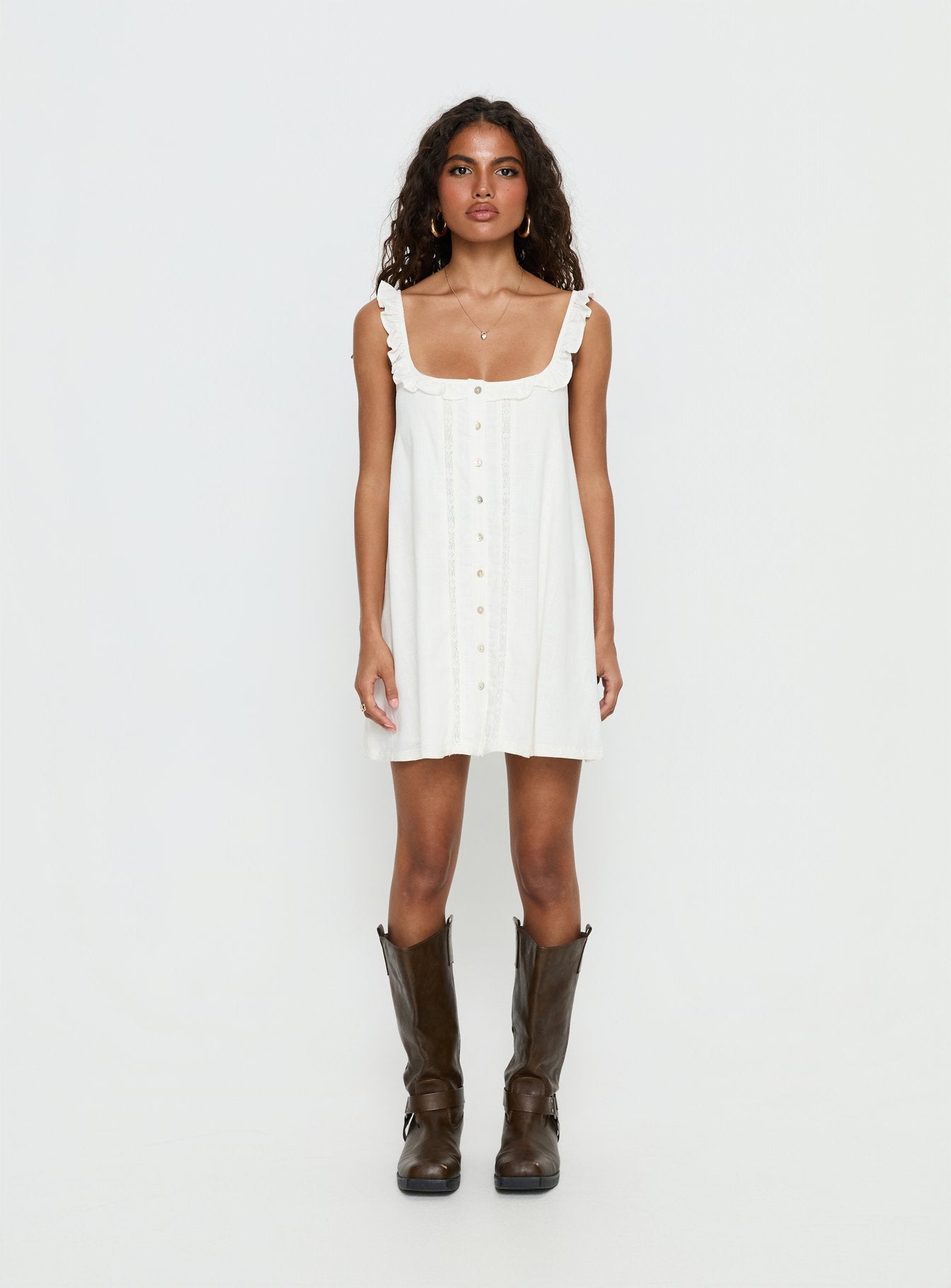 kalia babydoll mini dress Ramona Contrast Corset Babydoll Mini Dress