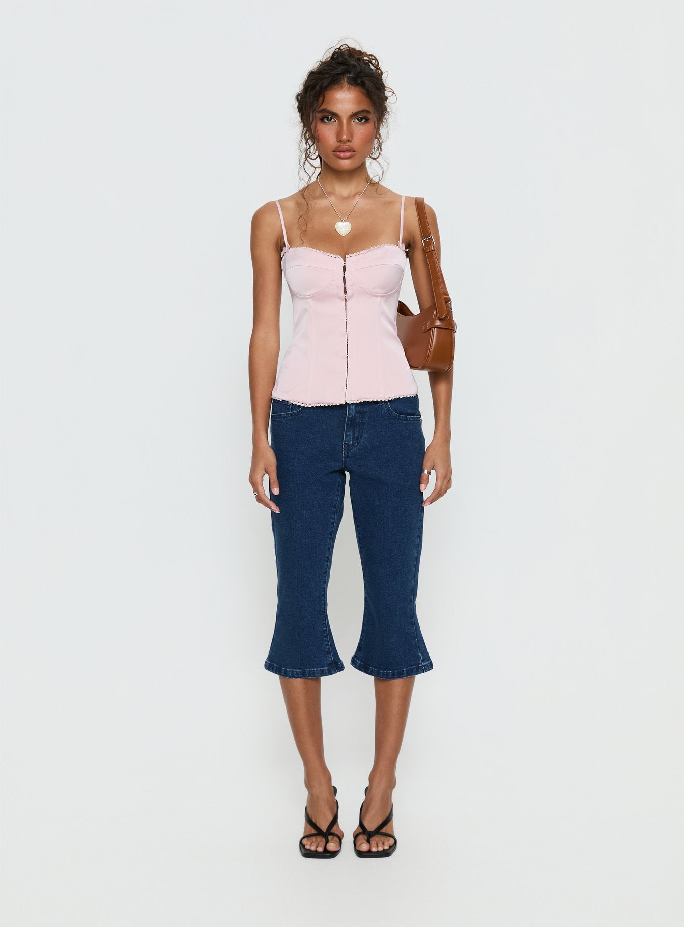 Maralyne Satin Corset Top Soft Pink | Princess Polly