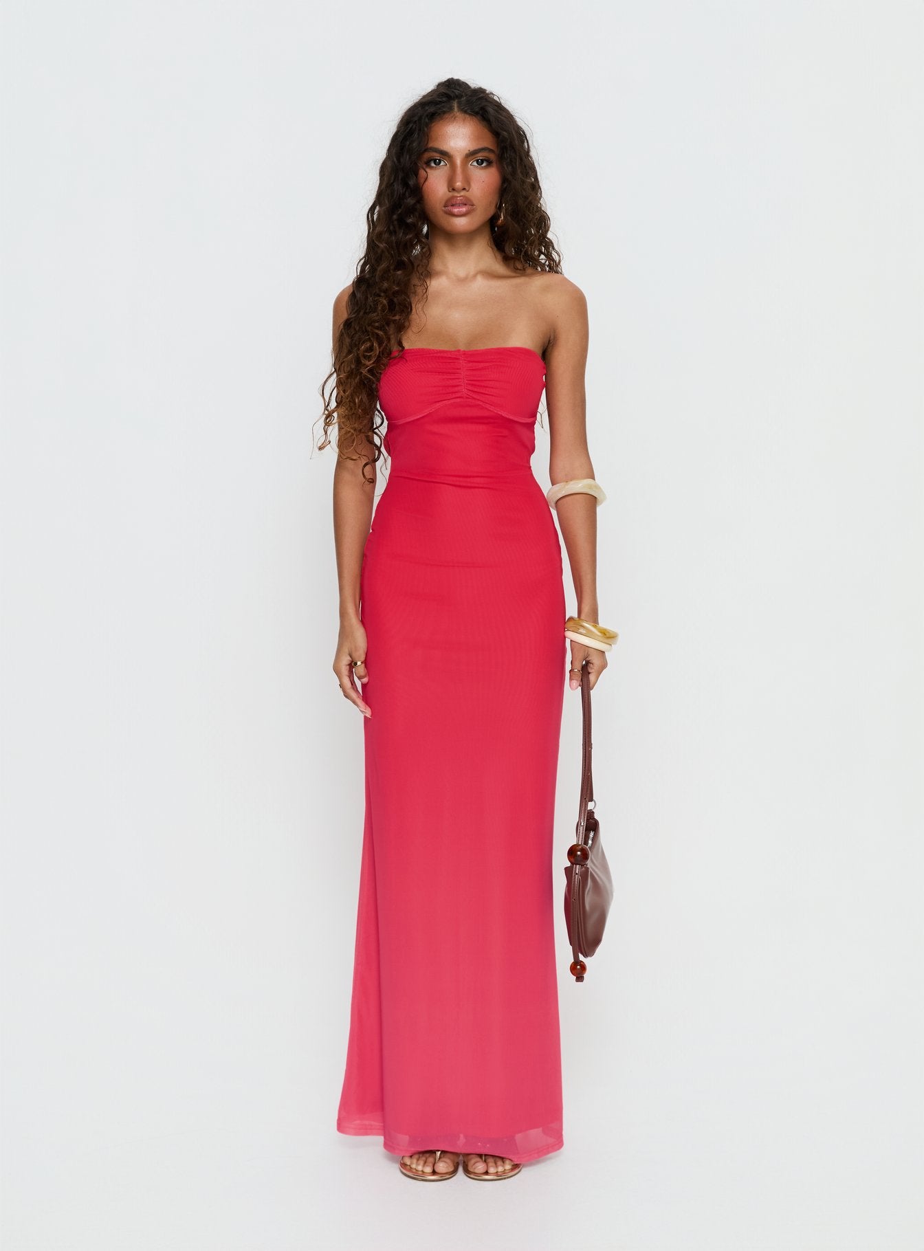 hot pink professional dress Sochi Gown Hot Pink Feather Evening Dress main image 0