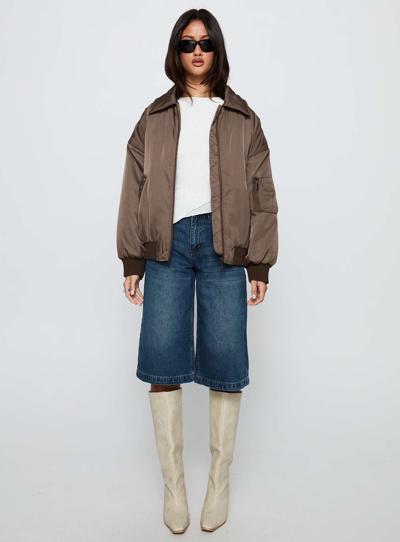 Say Less Bomber Jacket Dark Brown