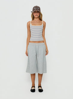 Giya Contrast Trim Cami Top Blue Stripe