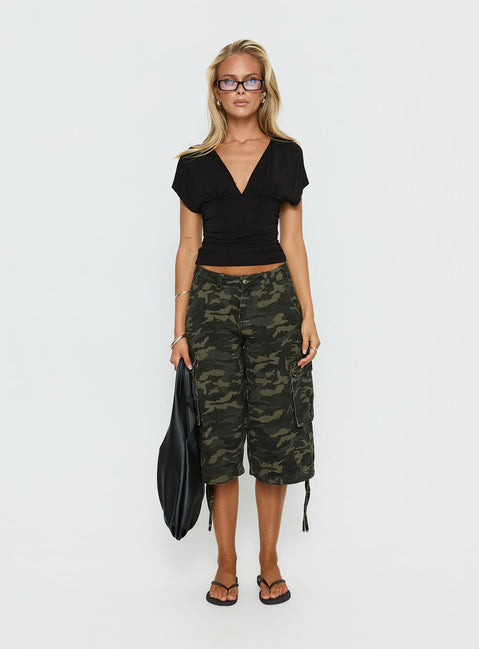 Hudsen Longline Cargo Shorts Camo Tall