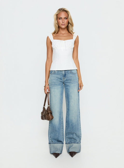 Garconne Textured Top White