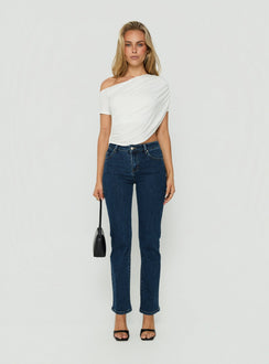 Harpor Mid Rise Slim Skinny Jean Mid Blue Wash