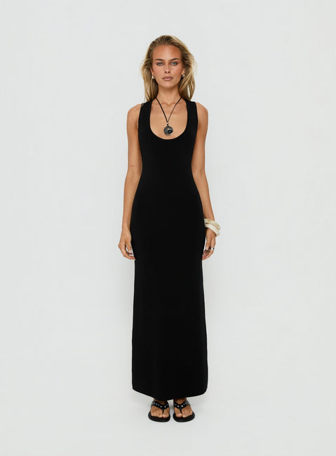 Rhen Racerback Maxi Dress | Black | Womens
