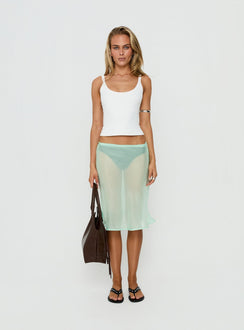 Sidori Sheer Midi Skirt Jelly Mint