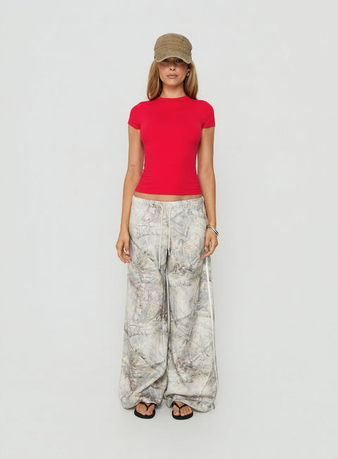 Daily Define Crew Neck Short Sleeve Top Red